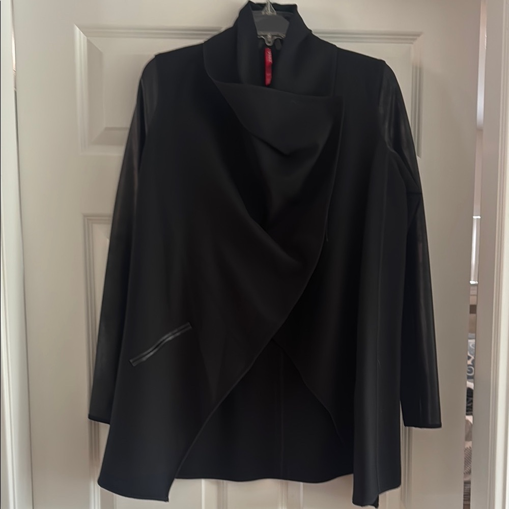 SPANX Black Asymmetrical Blazer Modern Minimalist Design